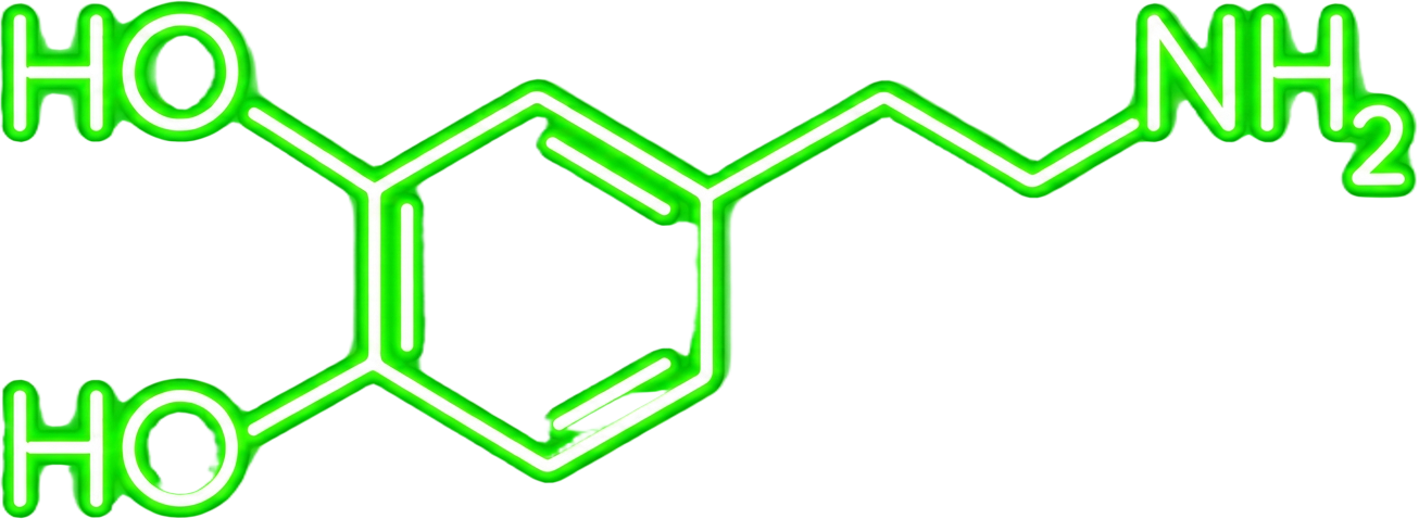 Chemische Strukturformel von Dopamin